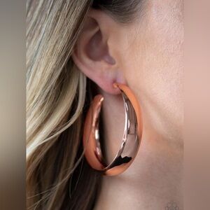 Elegant Rose Gold Hoop Earrings